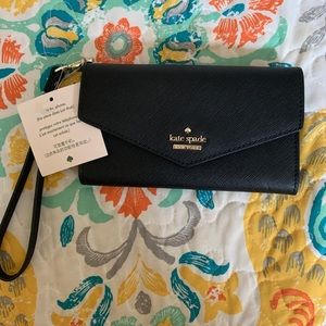 Kate Spade Wallet Wristlet NWT Black Leather